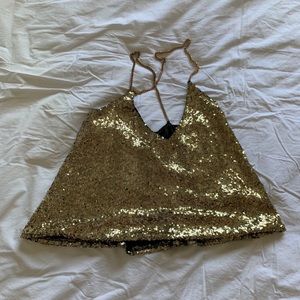 Sequined top, size S